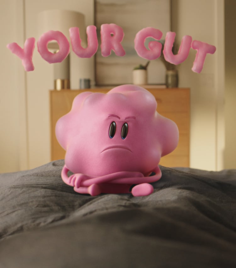 RELISTOR® (methylnaltrexone bromide) MU-MAN sitting on bed under "Your Gut" text